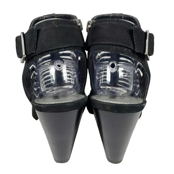 Coach and Four Black Kellisa Strappy Suede Sandal Heels - Picture 5 of 8